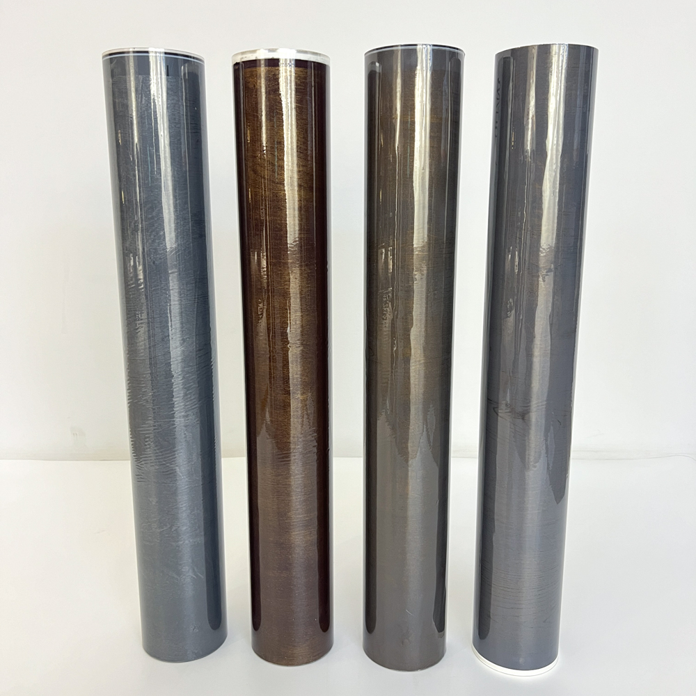 Golden thread wood grain heat transfer film