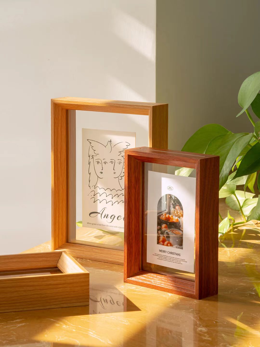 Oblique shadow wood grain heat transfer film